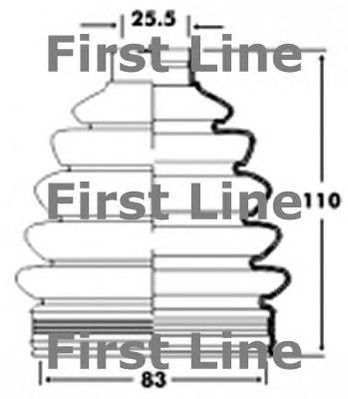 FIRST LINE fcb2363 -  Пыльник, приводной вал